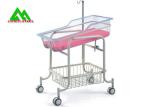 Stainless Steel Infant Hospital Bed , Ward Room Hospital Nursery Cribs Trolley