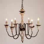 Wood Chandelier Lighting Nordic Design Lustre LED Suspension lamp(WH-CI-127)