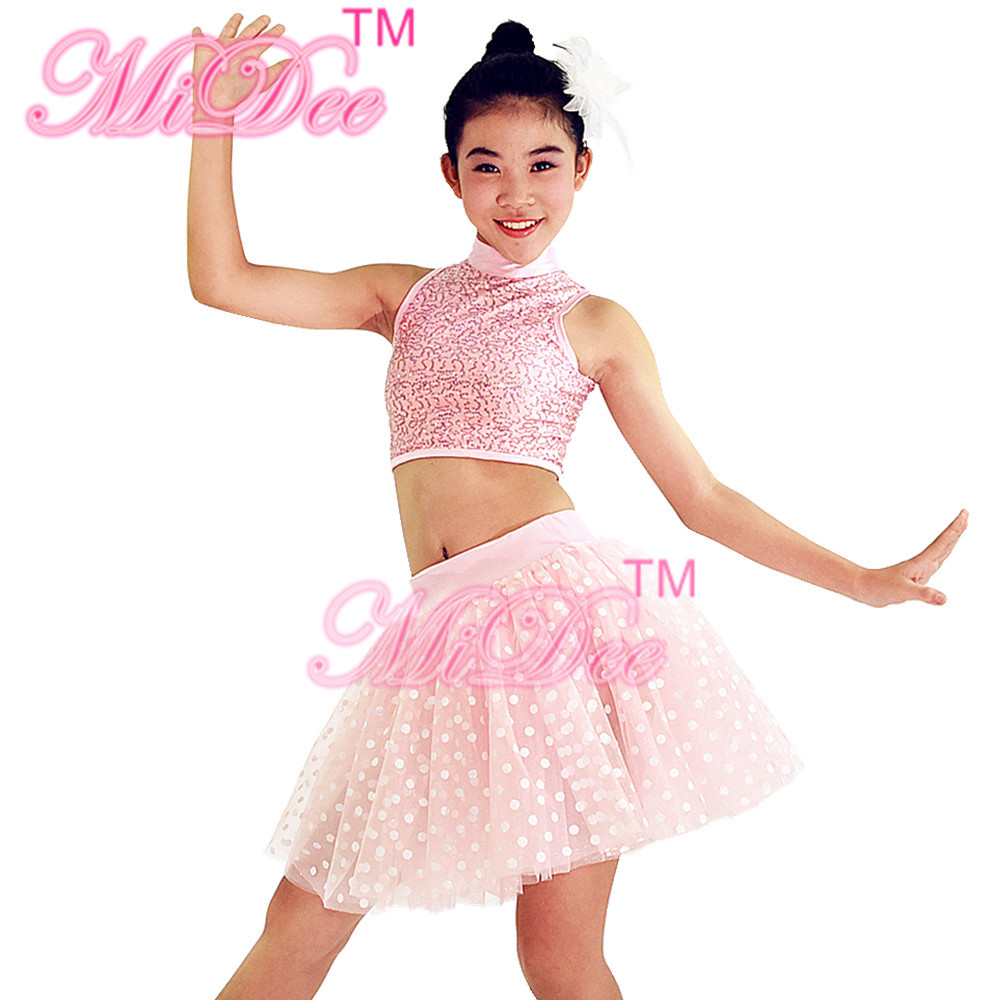 Ballet Jazz And Belly Dancing Clothes Sequin High Neck Sleeveless Prints Skirt Figure Skating Competition Dress