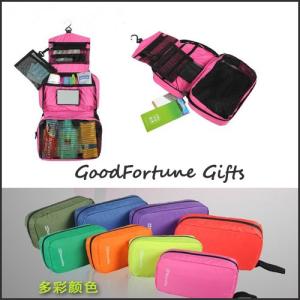 Quality promotion water proof polyester oxford travel cosmetic travel portable wash bag gift wholesale