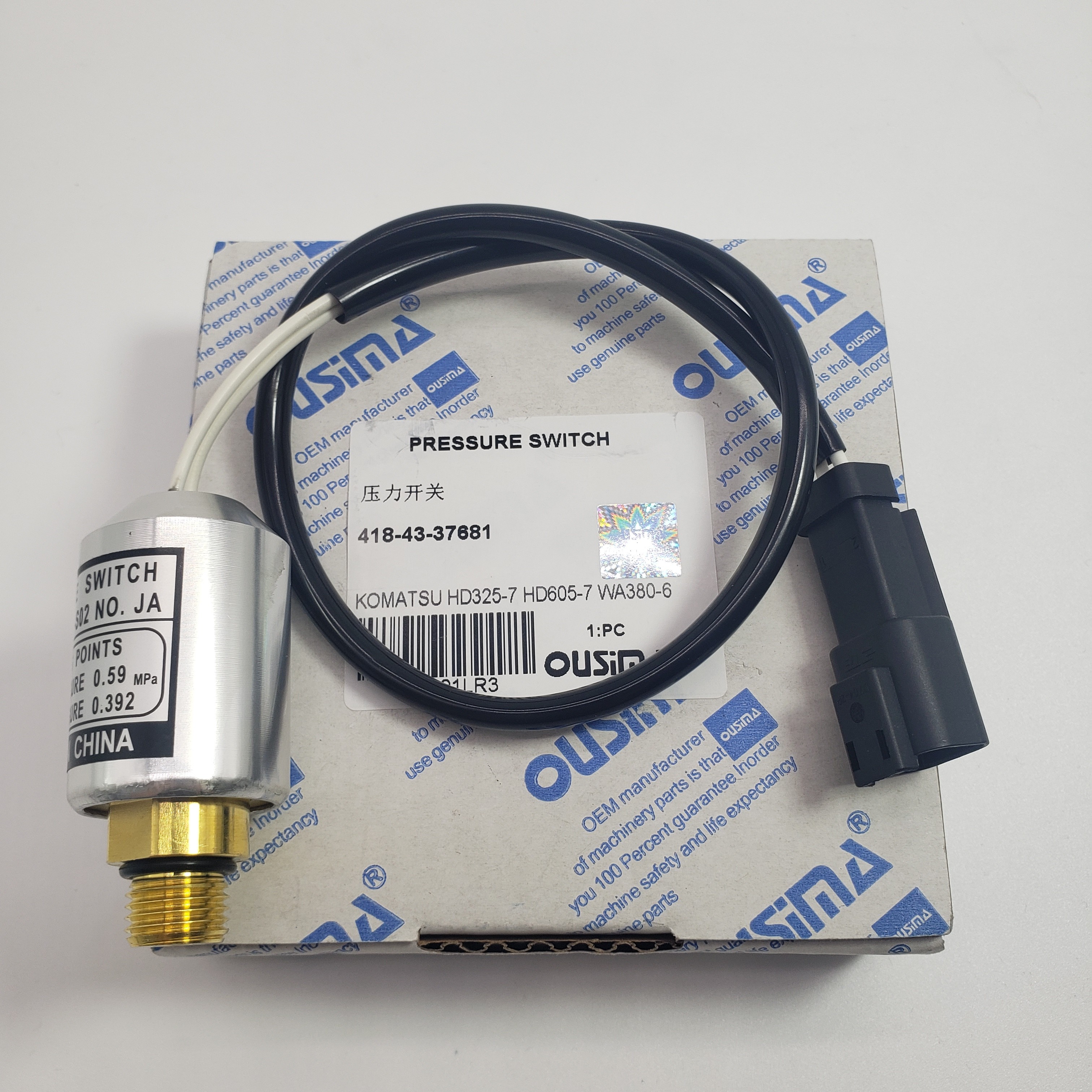 Pressure Switch 418-43-37681 for Komatsu HD325-7 HD605-7 WA380-6