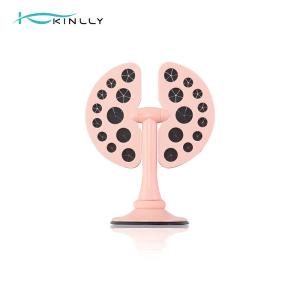 Quality 22 Holes Folding Acrylic Makeup Brush Drying Rack For Countertop wholesale