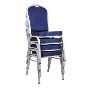 Quality 22kg Commercial Blue Banquet Chairs Fabric Back Banquette Chairs wholesale