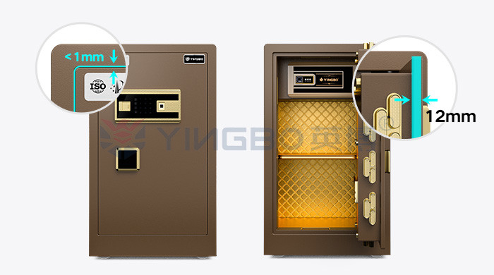 2CU FT Smart Fingerprint Safe Box Dual Alarm For Security YB/RS-70