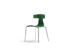 Green Metal Leg Dining Chair 50cm Stainless Steel Legs