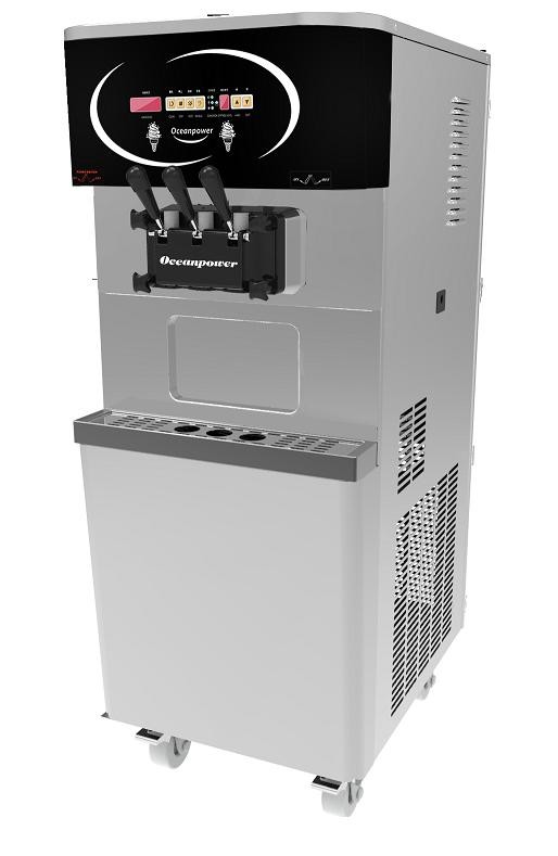 300 cones 3 flavors Oceanpower hot-sale soft serve ice cream machine OP138CS