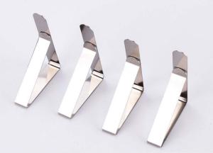 Quality Small order Triangle Adjustable Stainless Steel Table Cloth Clip include Picnic Table Cloth Holder Wedding wholesale
