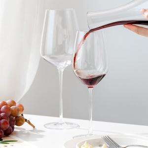 Quality All Purpose Crystal Mouth Blown Wine Glasses Long Stem 500ml 17.6 oz wholesale