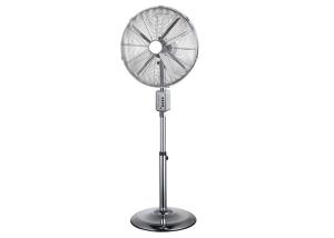 Quality 45cm Pedestal Oscillating Floor Fan Air Cooling 4 Metal Chrome Blade Height Adjustable wholesale