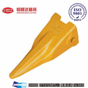 Quality DH500 27131236RC DOOSAN Excavator Big Ice Bucket Teeth Optimized Tooth Shape wholesale