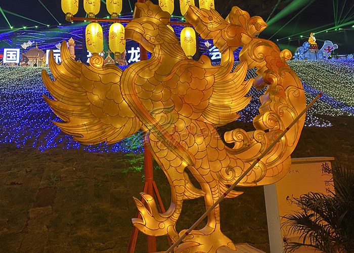 Phoenix Of Guqin Culture Showcases Chinese Dragon Lantern In Entertainment Place