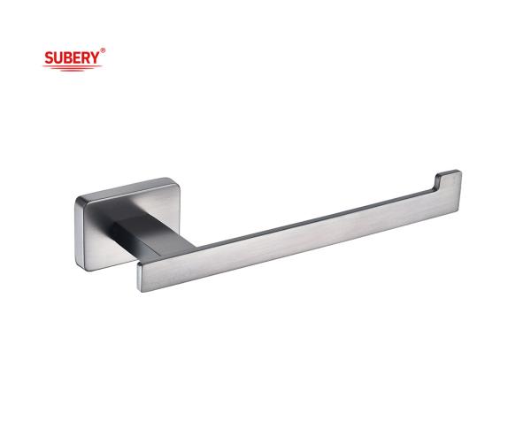 Zinc Wall Mounted Bathroom Accessories single toilet roll paper holder gun metal