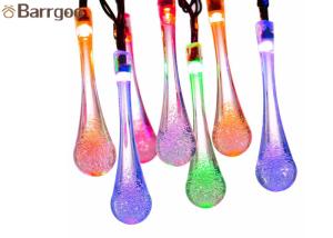 Quality 2V 30 LED Water Drop Multi Colored Solar String Lights Solar Powered Christmas Fairy Lights wholesale