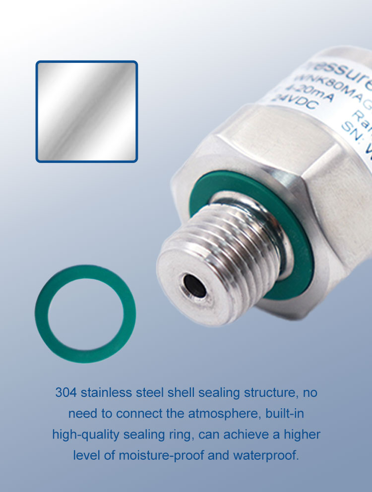304SS 316L Material 4-20mA I2C Water Pressure Sensor For Liquid Gas Steam
