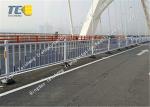 Zinc Steel Municipal Guardrail Concrete Road Barrier Sliver Weather Resistance