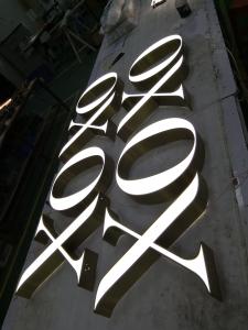 Quality Outdoor Front Lit Channel Letter Sign 35mm 3D Embossed Acrylic Signage wholesale