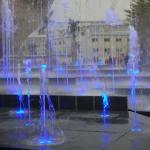 Outdoor Marble Dry Water Floor Fountains Alternate Dancing