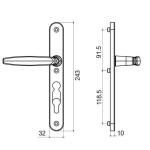 Apartment Aluminium Glass Door Level Handle For Patio Entrance Gate