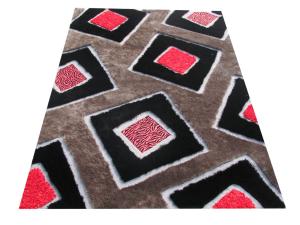 Quality Diamond Leather Poplyester Silk Shaggy Carpet Cotton Backing Fresh Design wholesale