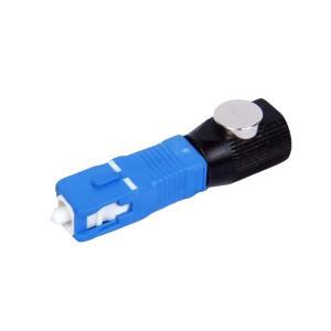 Quality SC Bare Fiber Optic Adaptor Simplex PVC / Metal Material wholesale