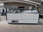 OEM Supermarket Serve Over Food Display Refrigerator With Straight Glass