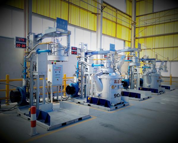NG Electric Power Blue Ladle Preheater Burners Station For Aluminium Alloy