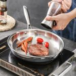 New Arrival 304 Stainless Steel Fry Pan Nonstick Cooking Pot Fried Steak Skillet