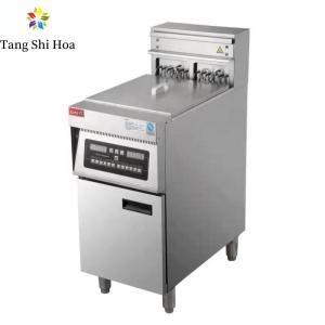 Quality Commercial single cylinder double screen oil filter electric fryer Hamburg and French fries fryer wholesale