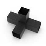 Powder Coated Outdoor 3 Way Pergola Lumber Roof Corner Connector for 4x4 6x6