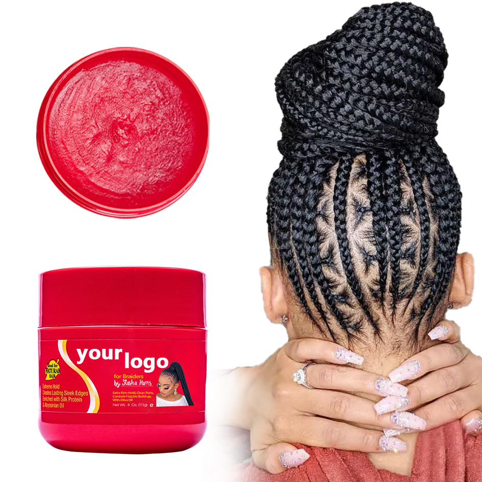 Private Label Braid Hair Gel No Flaky Strong Hold Vegan Organic Herbal Locking Gel For Curly Hair Texturizing