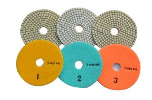 Quality Flexible 3 Step Diamond Polishing Pads With Excellent Polishing Speed wholesale