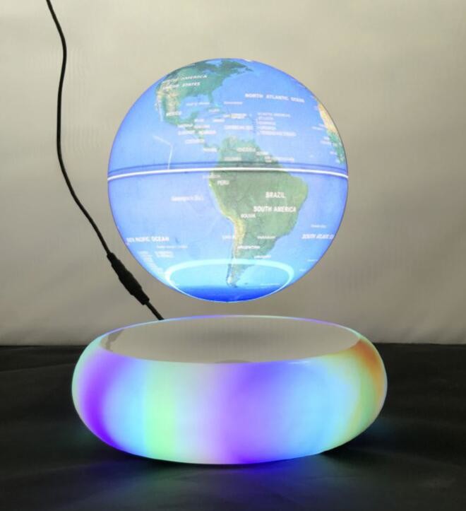 NEW 360 colorful led light magnetic floating levitating globe 8 inch for decor gift