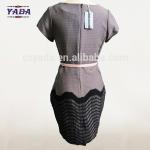 Women slim fit bodycon print border design China dress fashion woman clothes