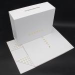 Hot Foil Gold Logo Folding Gift Box Cardboard Carton Collapsible Packaging Boxes