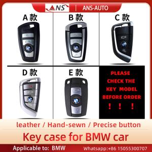 Quality Shock Resistant BMW Leather Car Key Case With Embossed Logo wholesale