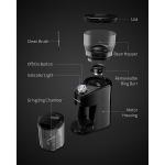 100W Portable Automatic Black Coffee Grinder 240g Conical Burr 2-12 Cups 14