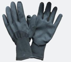 Quality Thermal Nitrile Work Gloves 10G Acrylic Terry Fleece Liner Cold Winter Work Gloves Construction Gloves wholesale