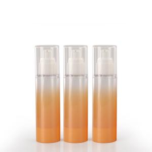 Quality Orange 50ml Cylinder Empty Plastic Lotion Bottles wholesale