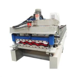 Quality Iron steel high speed glazed tile roll forming machine 3-5m/min hydraulic shear wholesale