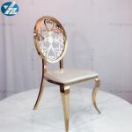 Round chair delicate design gold dining chairs