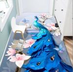 Peacock Pattern Household Bedroom Living Room Floor Carpet Special Style