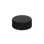 32/400 Black Ribbed Plastic Screw On Cap Sealed Rotating Cap For Cosmetic