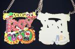 Bespoke Carnival Metal Award Medals Medallion Shiny Brass Plating With Chain