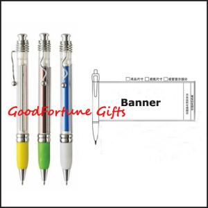 Quality Smart Banner Ballpoint Pen Comfortale Grip With Clip Advsetising Logo Design wholesale