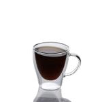 Professional Made High Borosilicate Handle Heat Resistant Double Wall Clear with