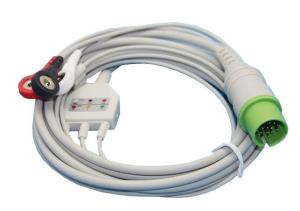Quality High Performance Spacelabs Ecg Cable 3 Lead Snap End AHA17 Pin wholesale