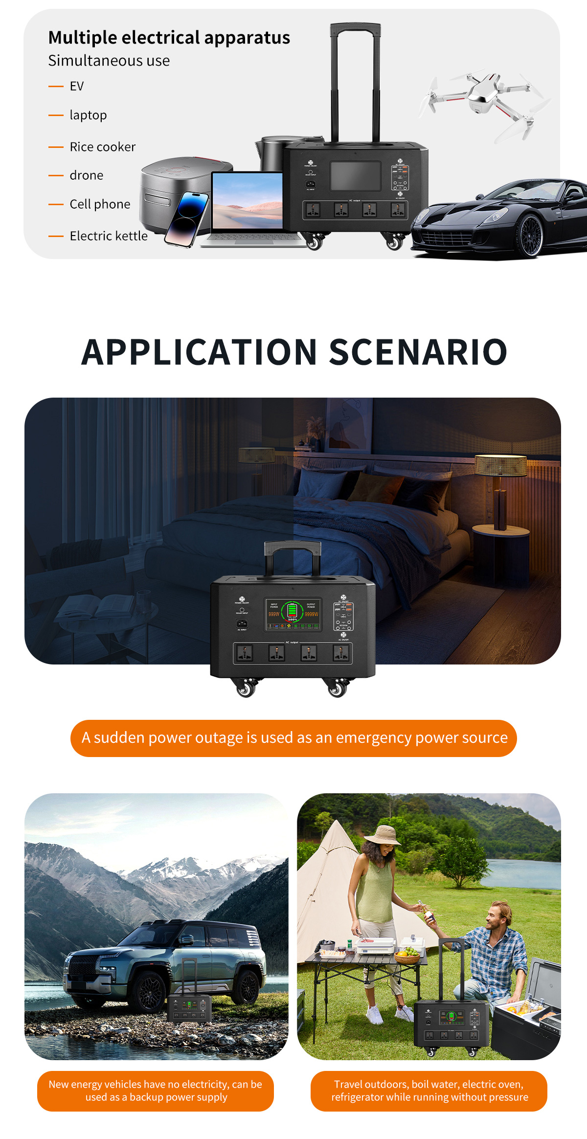2304WH Portable Emergency Rescue Battery Mobile Power Bank Overvoltage Protection