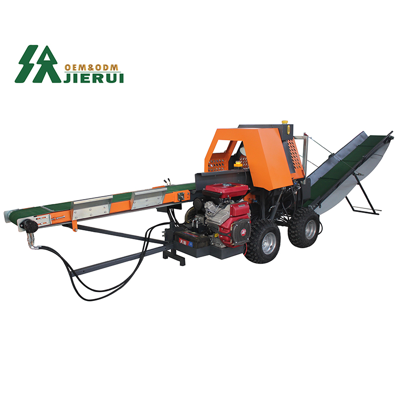 Home Firewood Processor JIERUI CE Approved Horizontal Fast Log Splitter with Chainsaw