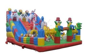 Quality Animal Paradise Large Inflatable Slide Slide For Playgrounds / Amusement Park wholesale