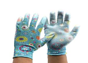 Quality Nitrile Coated Garden Work Gloves Polyester Liner Clear Safety Gloves wholesale